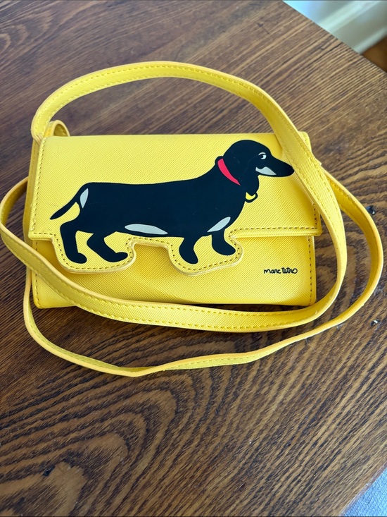 Marc Tetro Handbags - Marc Tetro Yellow Dachshund Crossbody Bag